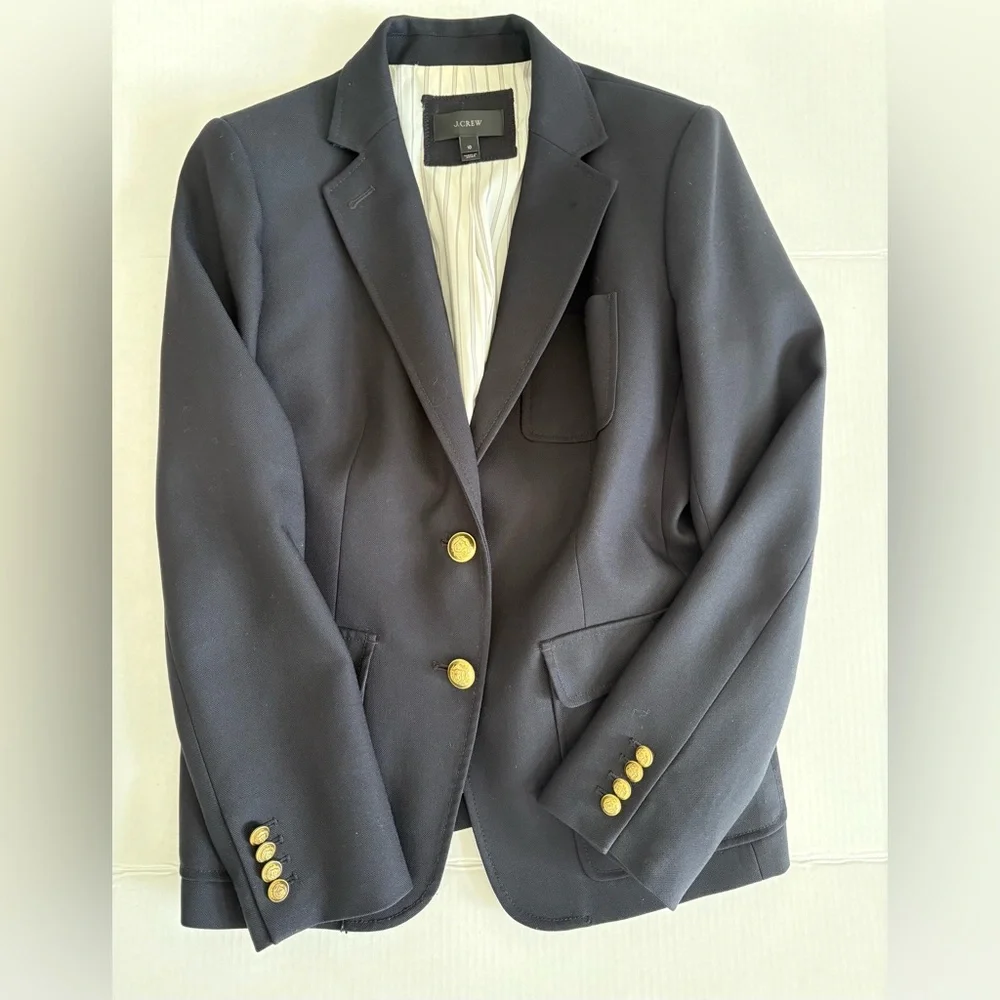 J. Crew Navy Blazer with Gold Buttons - Picture 1 of 4